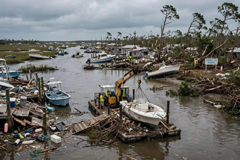 Illustration for the news story: Marine Cleanup Begins at Cotton Bayou After Hurricane Sally