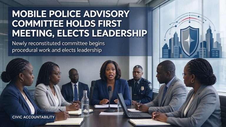 Illustration for the news story: Mobile Police Advisory Committee Holds First Meeting, Elects Leadership