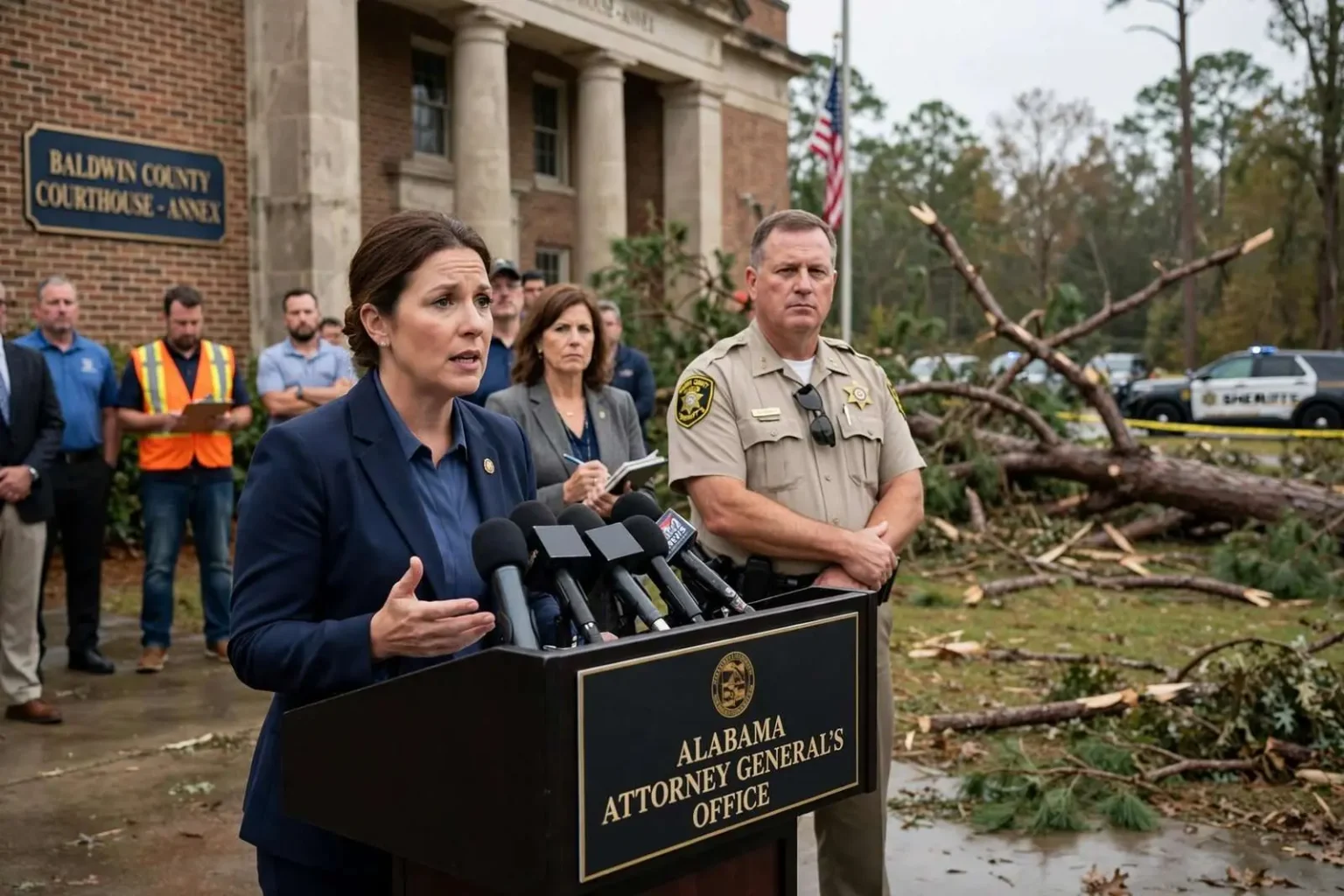 Illustration for the news story: State Warns Hurricane Sally Victims About Repair and Tree-Removal Scams