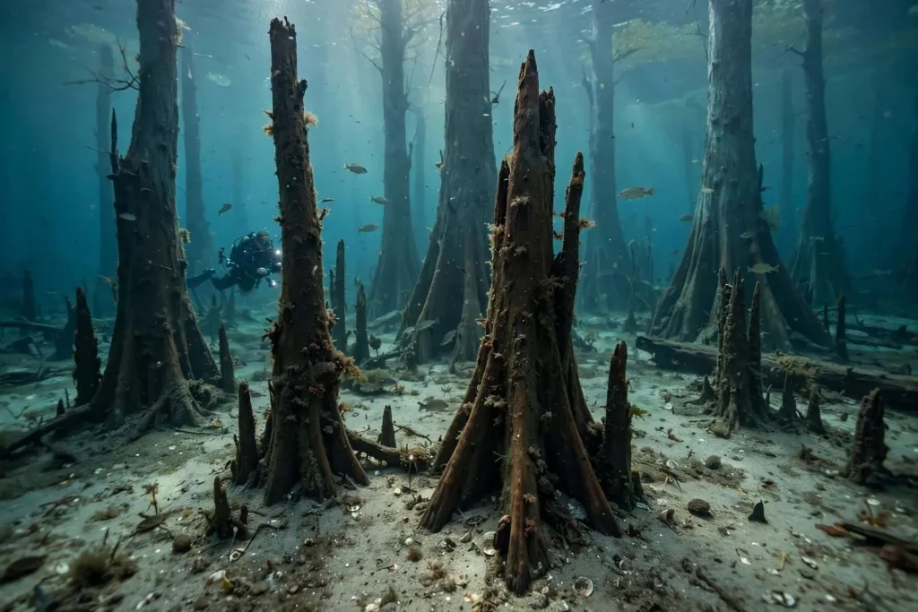 Illustration for the news story: Byrne introduces bill to protect Alabama’s ancient underwater forest