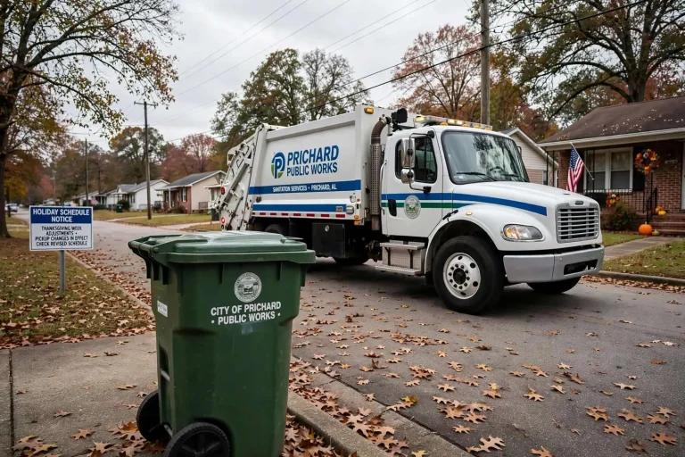 Illustration for the news story: Prichard Adjusts Garbage Pickup for Thanksgiving Week