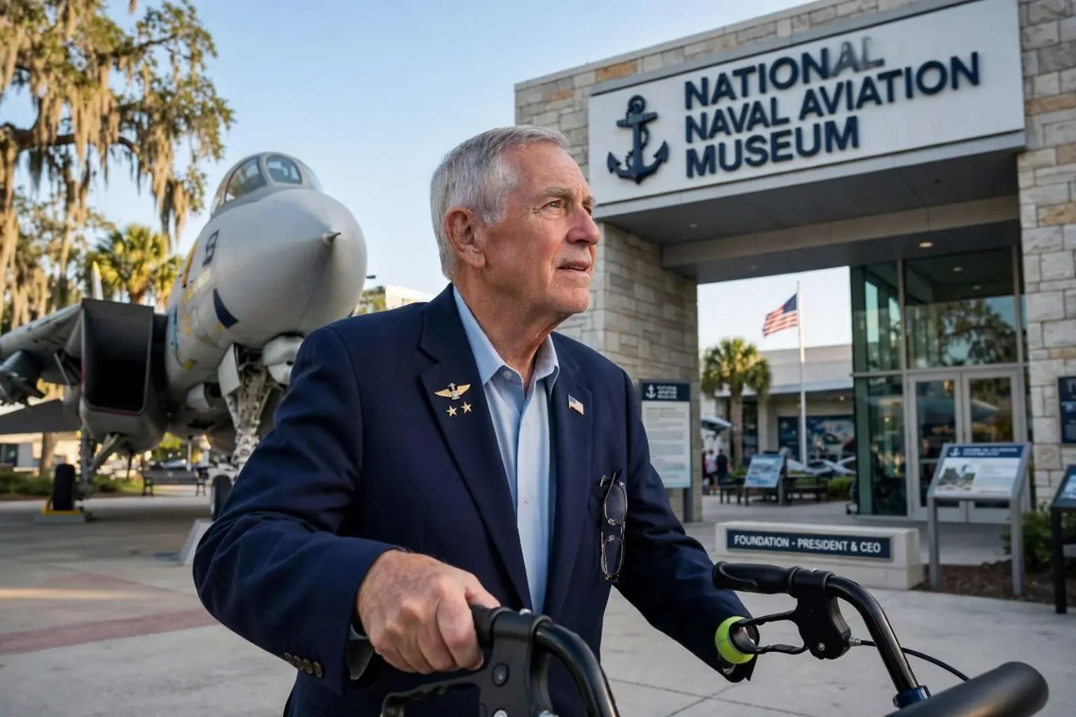 Illustration for the news story: Recovered veteran continues leadership role at NAS Pensacola museum