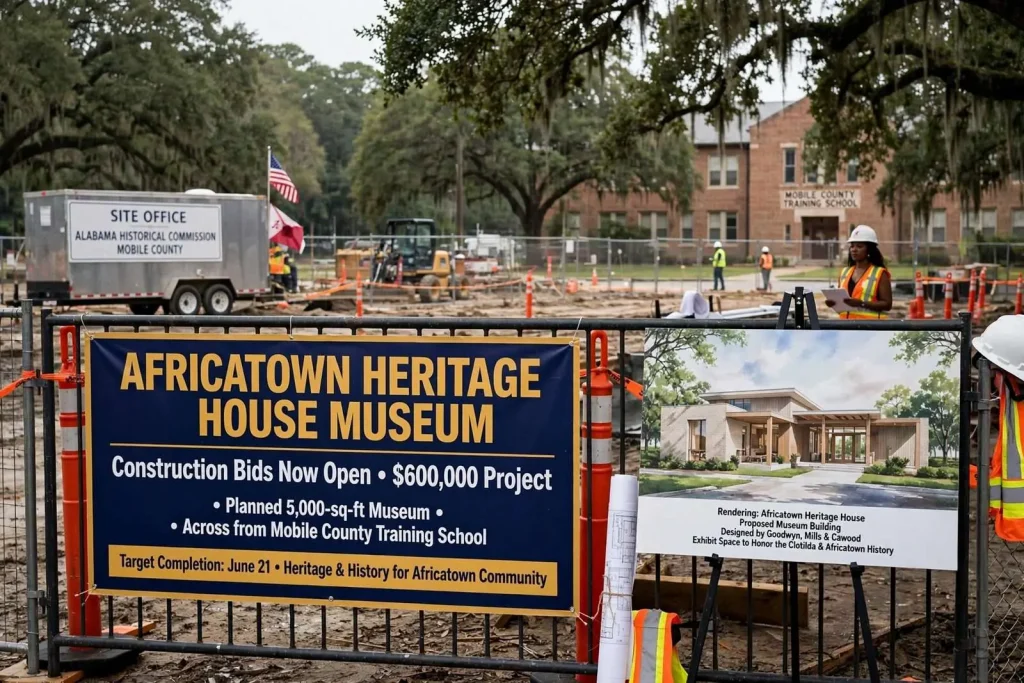 Illustration for the news story: Construction Bids Go Out for $600,000 Africatown Heritage House Museum