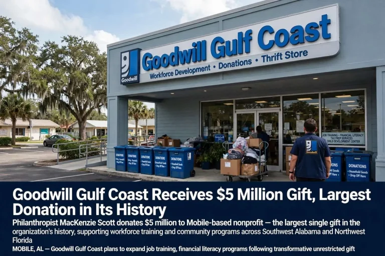 Illustration for the news story: Goodwill Gulf Coast Receives $5 Million Gift, Largest Donation in Its History