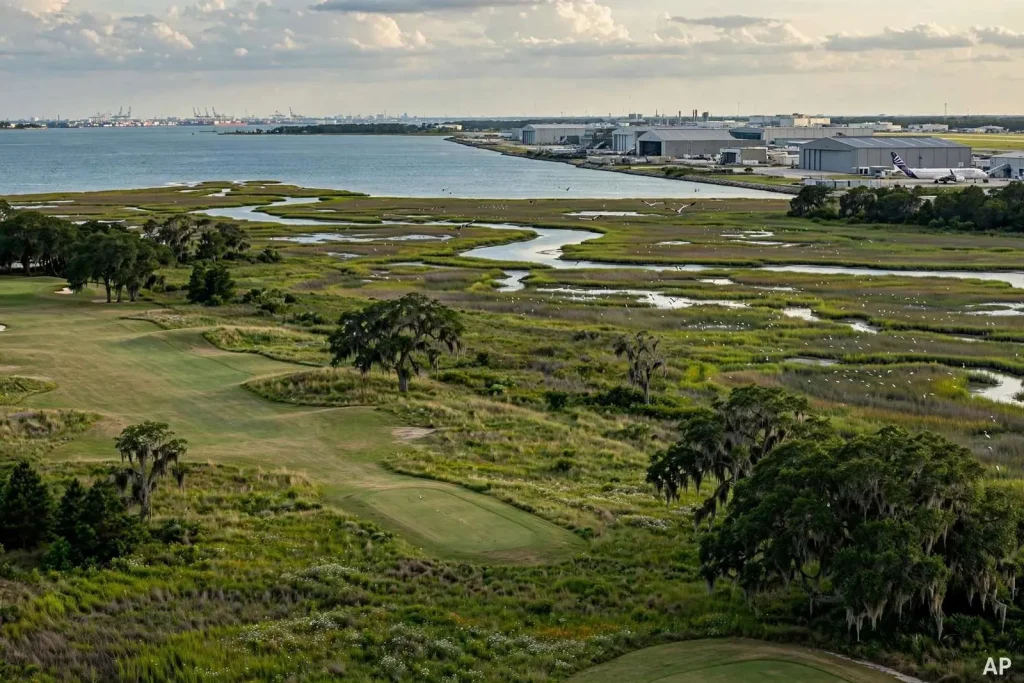 Illustration for the news story: Mobile Lands the Old USA Golf Course Tract: Roughly 250 Acres Bought, Half Set Aside for a Bayside Park