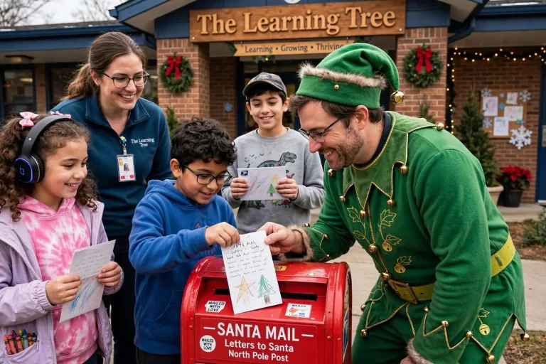 Illustration for the news story: Special needs students at Mobile’s Learning Tree send letters to Santa