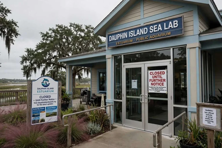 Illustration for the news story: Dauphin Island Sea Lab Estuarium Closed Until Further Notice