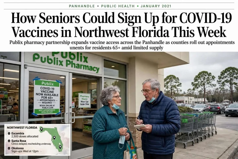 Illustration for the news story: How Seniors Could Sign Up for COVID-19 Vaccines in Northwest Florida This Week