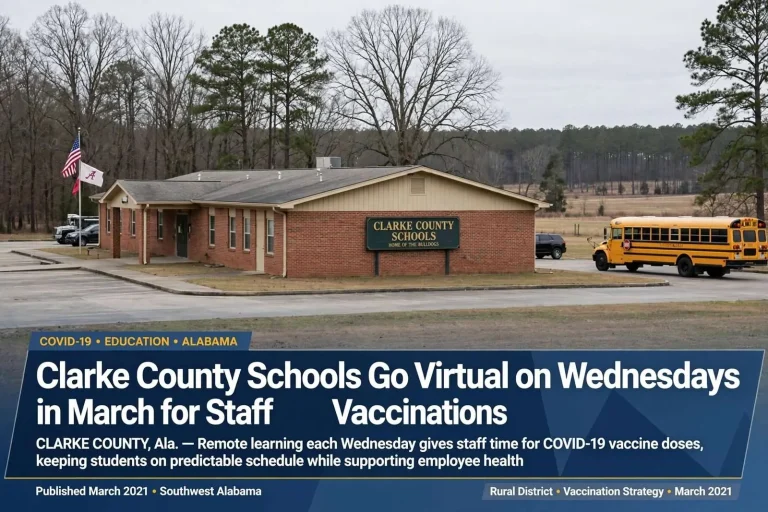 Illustration for the news story: Clarke County Schools Go Virtual on Wednesdays in March for Staff Vaccinations
