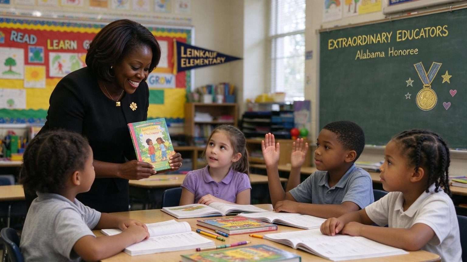 Illustration for the news story: Leinkauf Elementary Teacher Named One of Alabama’s Two Extraordinary Educators