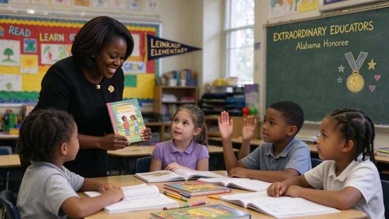 Illustration for the news story: Leinkauf Elementary Teacher Named One of Alabama’s Two Extraordinary Educators