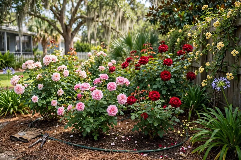 Illustration for the news story: A Gulf Coast Gardener’s Guide to Growing Roses Without the Fuss