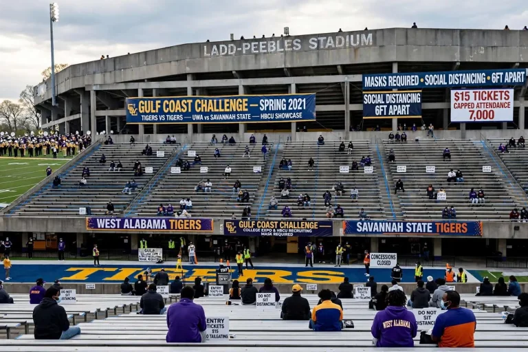 Illustration for the news story: Gulf Coast Challenge moves to spring at Ladd-Peebles with capped crowd and $15 tickets