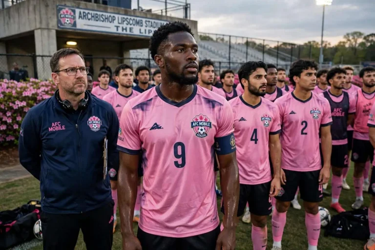 Illustration for the news story: AFC Mobile’s Azaleas Return to the Pitch This Weekend After Year-Long Layoff