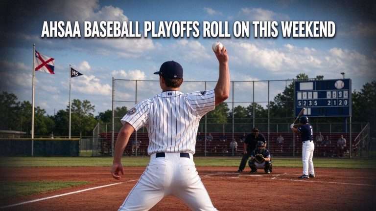 Illustration for the news story: AHSAA baseball playoffs roll on this weekend across south Alabama