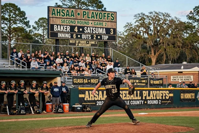 Illustration for the news story: Area High School Baseball Teams Push Into Second Round of AHSAA Playoffs
