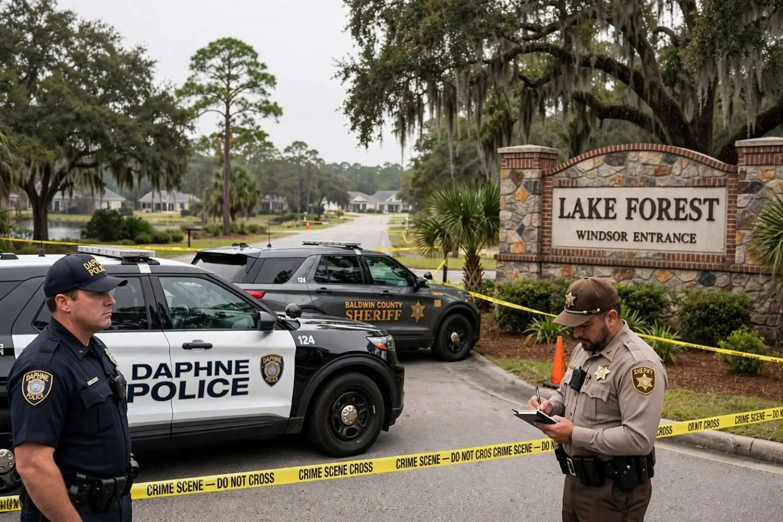 Illustration for the news story: Daphne police, sheriff’s office investigating death near Lake Forest