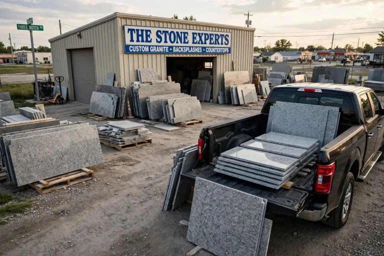 Illustration for the news story: Caught on Camera: Man Loads Stolen Granite Into Truck at Theodore Business in Daylight