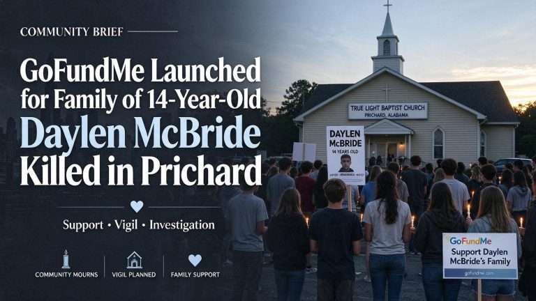 Illustration for the news story: GoFundMe Launched for Family of 14-Year-Old Daylen McBride Killed in Prichard