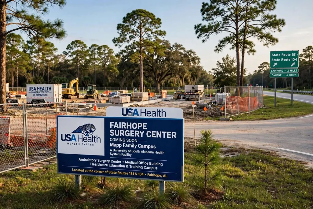 Illustration for the news story: Fairhope Surgery Center Wins State Approval Despite Fierce Hospital Rivalry