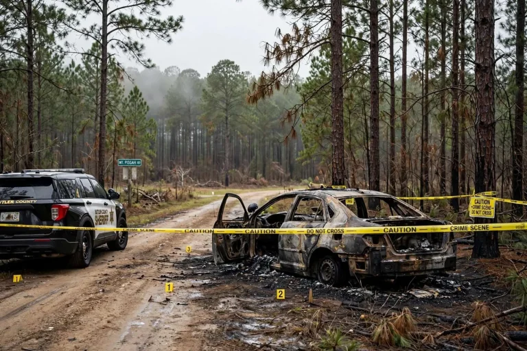 Illustration for the news story: Two Evergreen men found burned to death in car may be Conecuh County missing persons