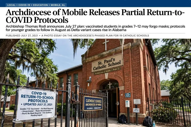 Illustration for the news story: Archdiocese of Mobile Releases Partial Return-to-School COVID Protocols