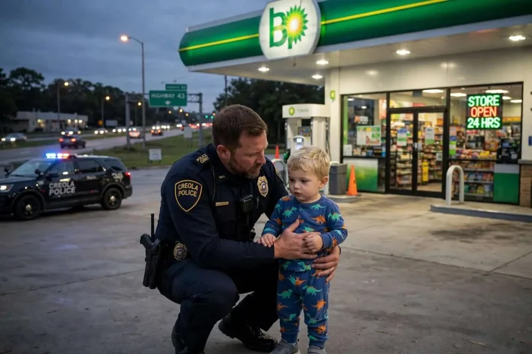 Illustration for the news story: Toddler Wanders Across Busy Highway 43 in Creola, Found Safe at Gas Station