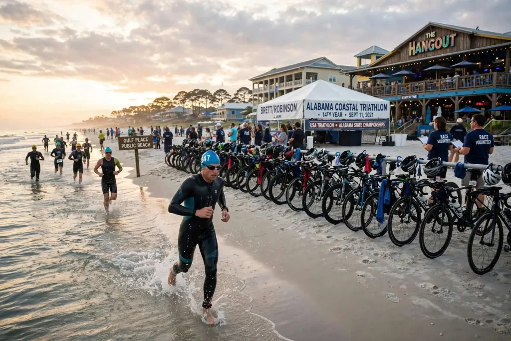 Illustration for the news story: Alabama Coastal Triathlon Set to Return to Gulf Shores Beaches