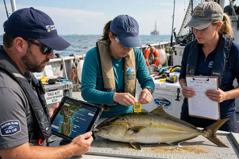 Illustration for the news story: South Alabama-Led Science Team Tapped to Count Greater Amberjack Across Gulf and South Atlantic