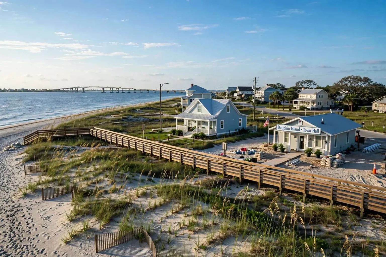 Illustration for the news story: Dauphin Island 90% Recovered One Year After Hurricane Sally, Mayor Says