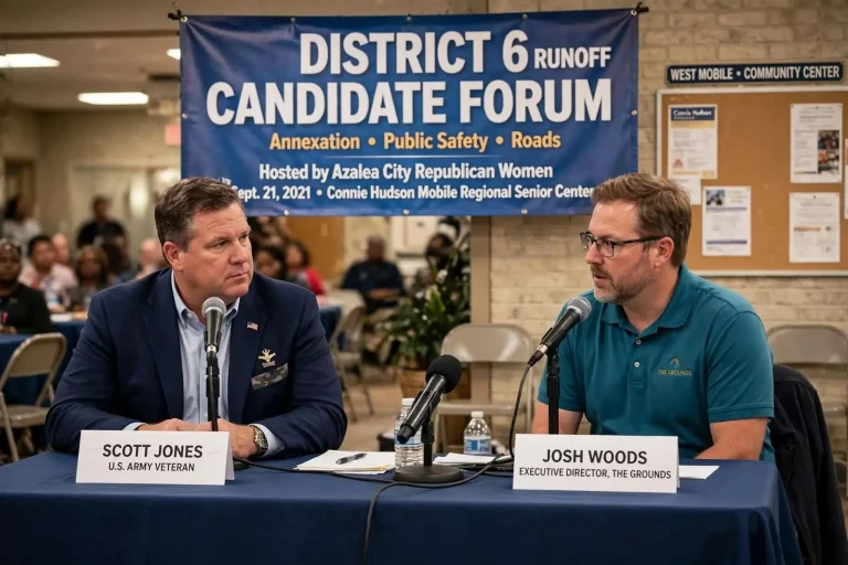 Illustration for the news story: District 6 Runoff Candidates Spar Over Annexation, Public Safety and Roads