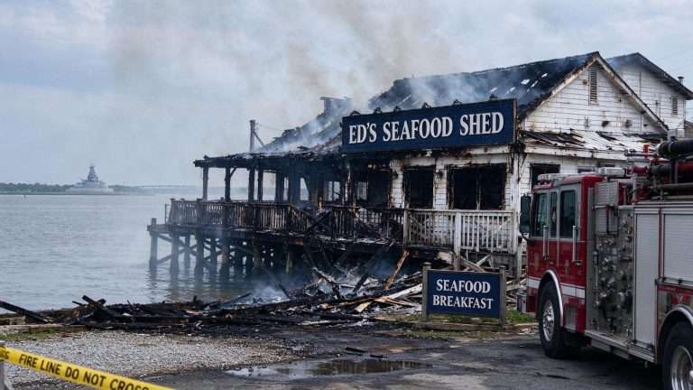 Illustration for the news story: Fire Damages Spanish Fort’s Ed’s Seafood Shed Days After Solid Weekend Breakfast Crowd