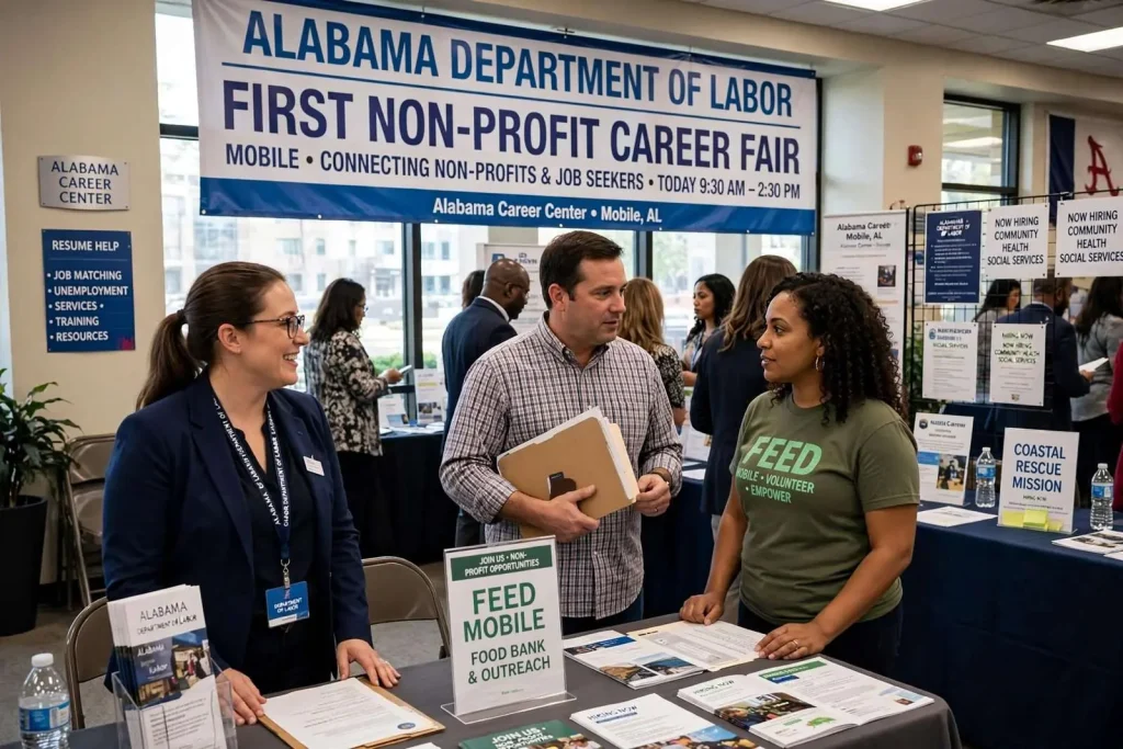 Illustration for the news story: Alabama Department of Labor Holds First Non-Profit Career Fair in Mobile