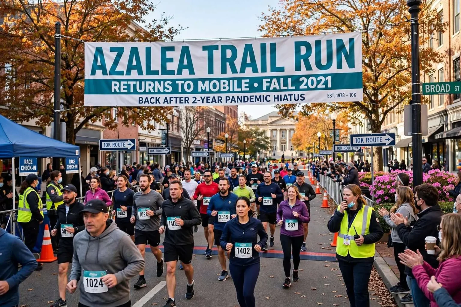 Illustration for the news story: Azalea Trail Run Returns to Mobile After Two-Year Pandemic Hiatus