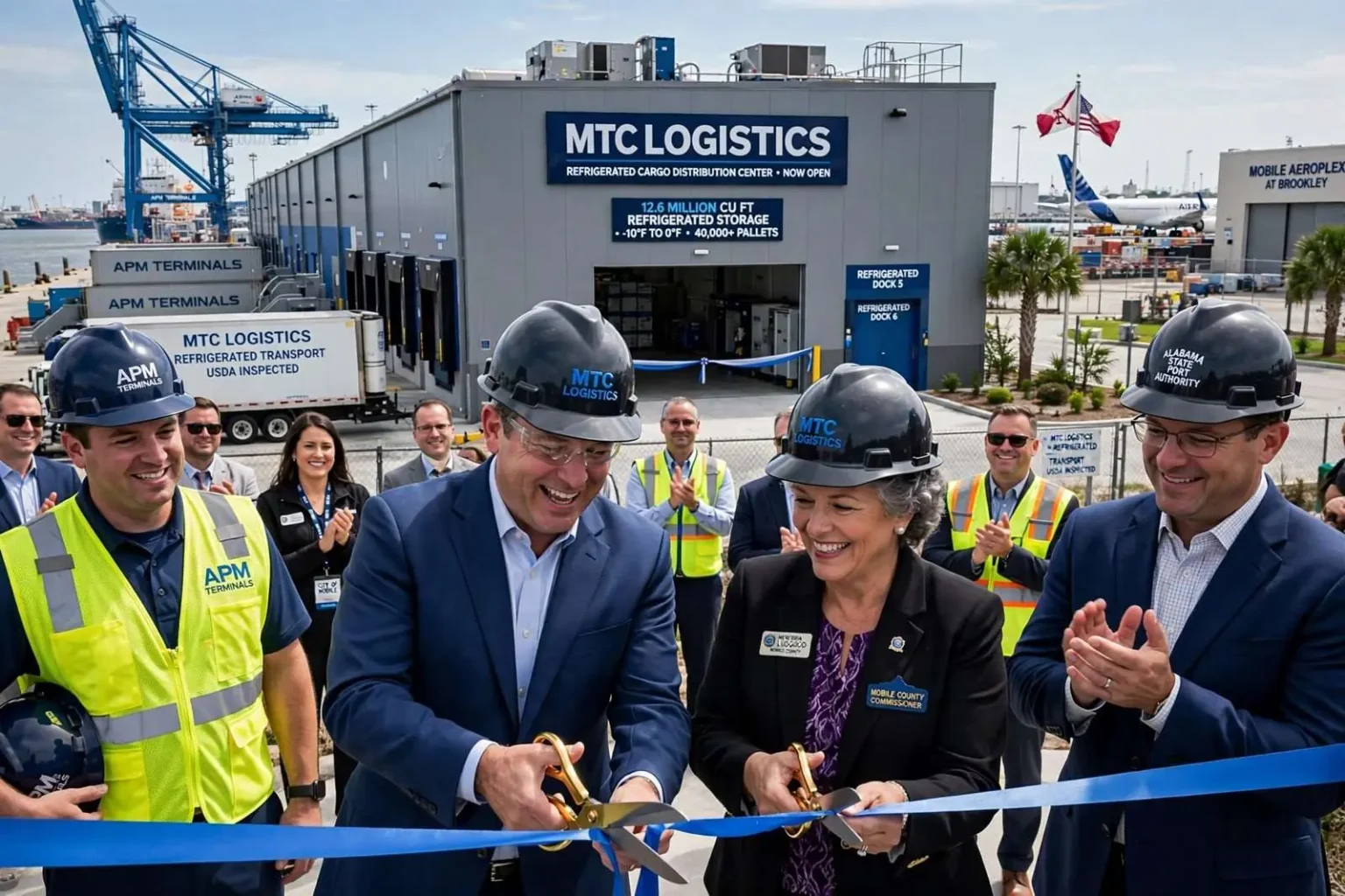 Illustration for the news story: Refrigerated cargo distribution center opens at Port of Mobile
