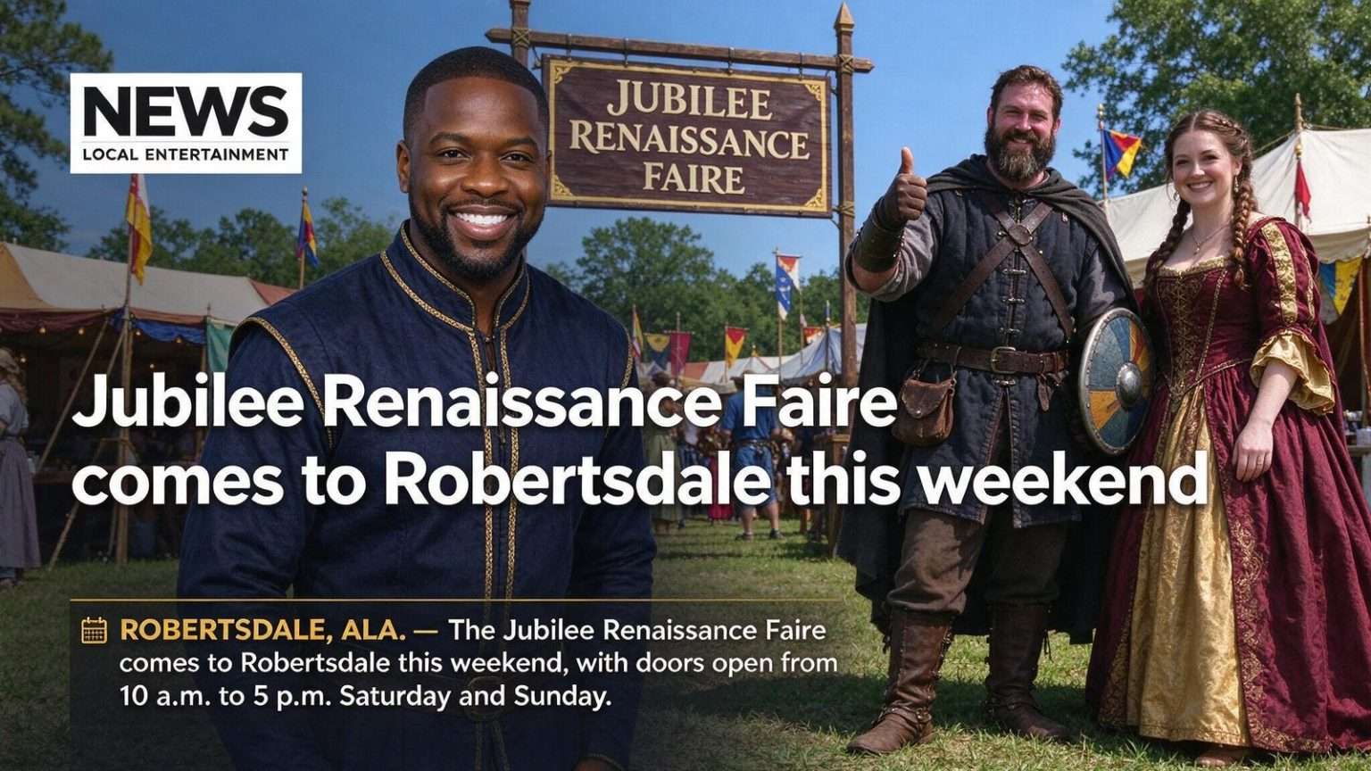 Illustration for the news story: Jubilee Renaissance Faire comes to Robertsdale this weekend