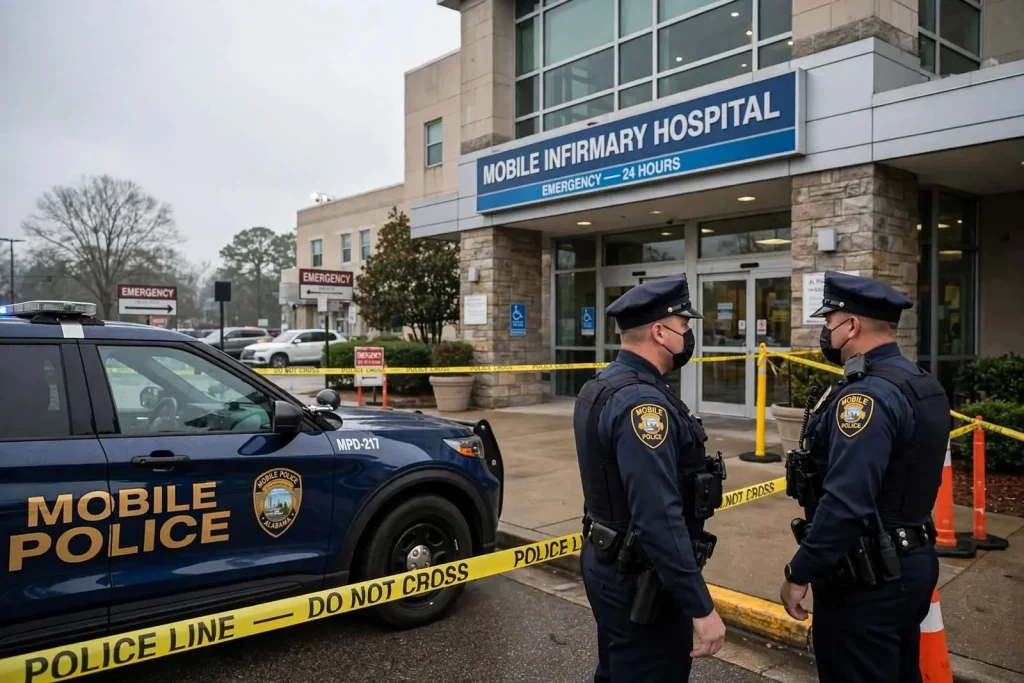 Illustration for the news story: Mobile Police Say Daughter Stabbed Mother During Argument at Mobile Infirmary