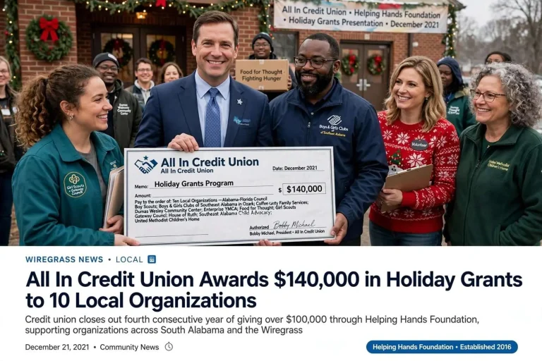 Illustration for the news story: All In Credit Union Awards $140,000 in Holiday Grants to 10 Local Organizations