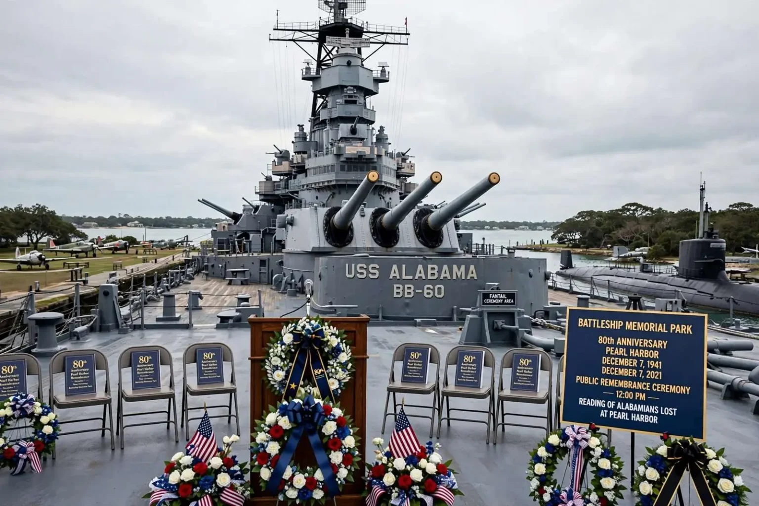 Illustration for the news story: Battleship Memorial Park to Commemorate 80th Anniversary of Pearl Harbor Attack