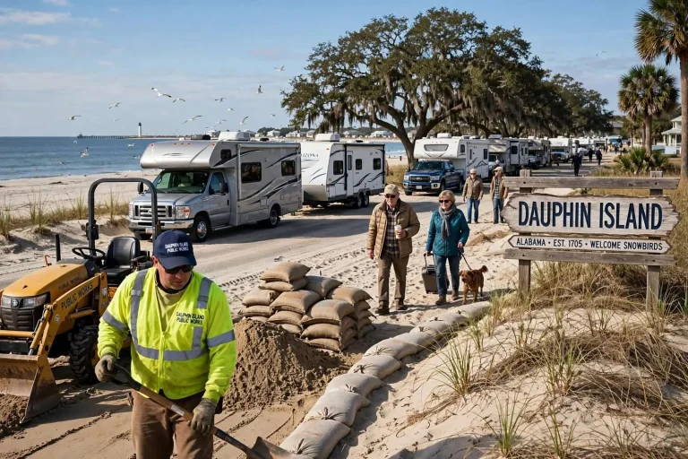 Illustration for the news story: Dauphin Island Wraps Up Ida Cleanup and Rolls Out the Welcome Mat for Snowbirds