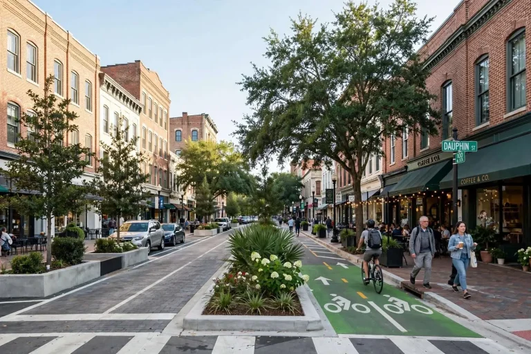 Illustration for the news story: Mobile Awards Downtown Streetscape Design Contract to Volkert in Push for a More Walkable City Center