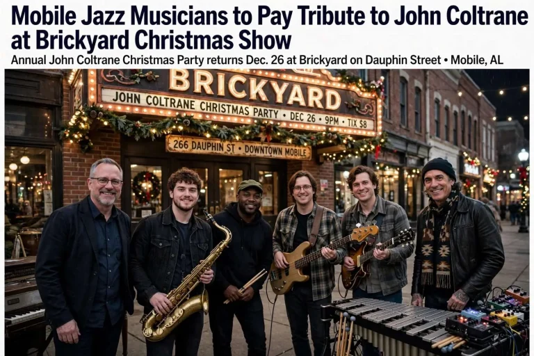 Illustration for the news story: Mobile Jazz Musicians to Pay Tribute to John Coltrane at Brickyard Christmas Show