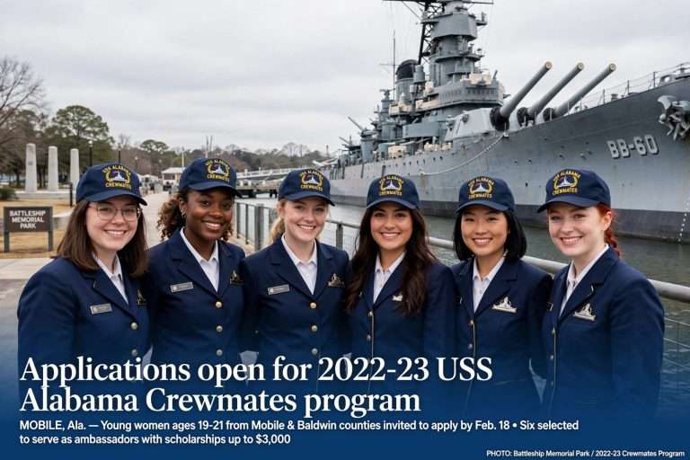 Illustration for the news story: Applications open for 2022-23 USS Alabama Crewmates program