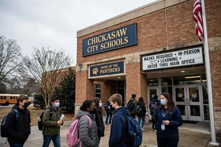 Illustration for the news story: Chickasaw City Schools Extends Mask Requirement, Keeps Classes In Person