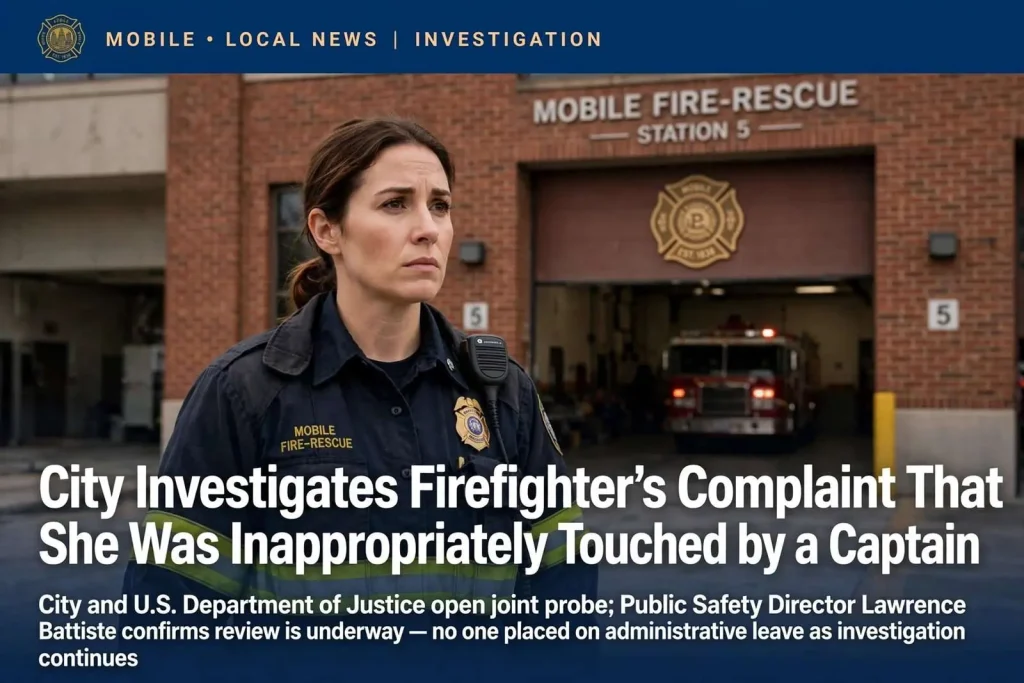 Illustration for the news story: City Investigates Firefighter’s Complaint That She Was Inappropriately Touched by a Captain