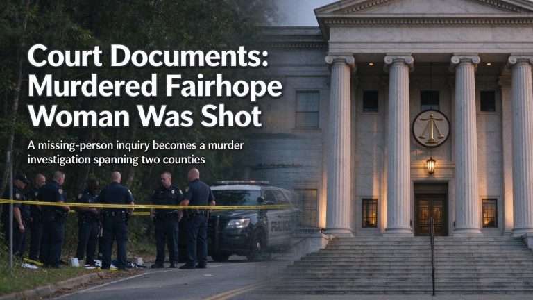 Illustration for the news story: Court Documents: Murdered Fairhope Woman Was Shot