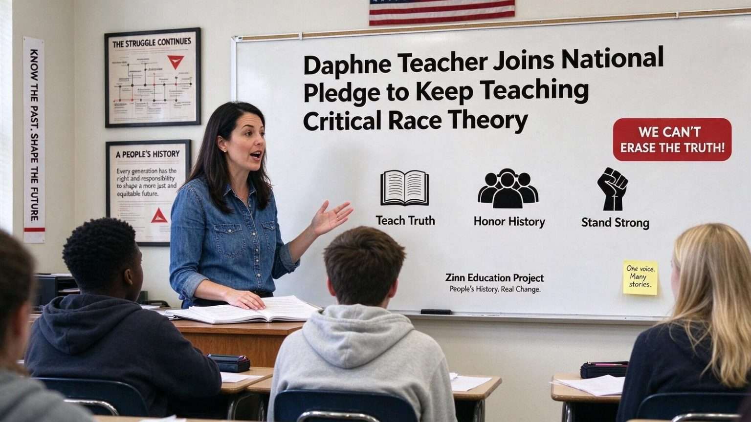 Illustration for the news story: Daphne Teacher Joins National Pledge to Keep Teaching Critical Race Theory