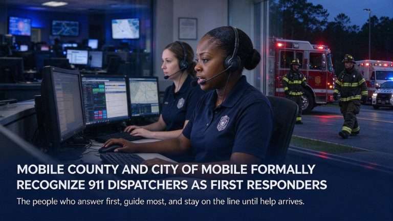 Illustration for the news story: Mobile County and City of Mobile Formally Recognize 911 Dispatchers as First Responders