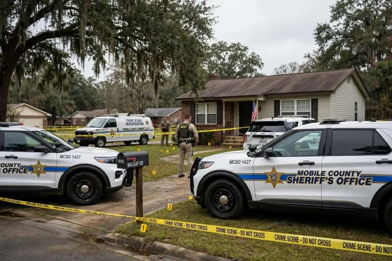 Illustration for the news story: Son accused of killing mother with sword in Semmes home, sheriff’s office says