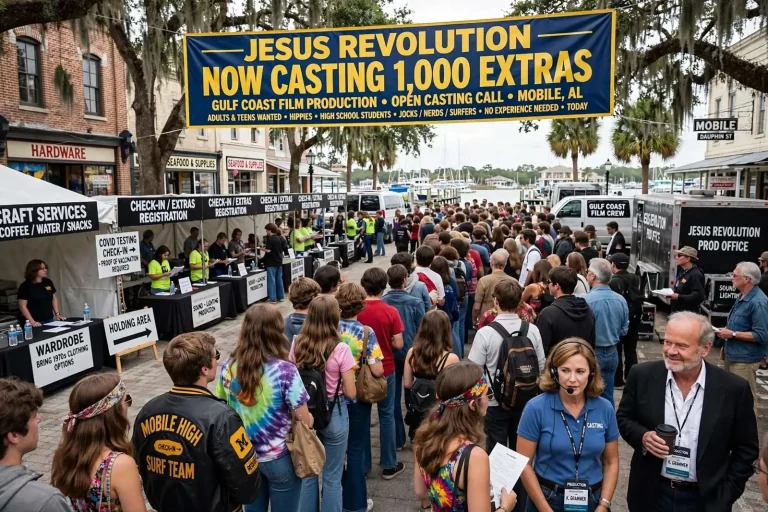 Illustration for the news story: Kelsey Grammer film shooting on the Gulf Coast needs about 1,000 extras